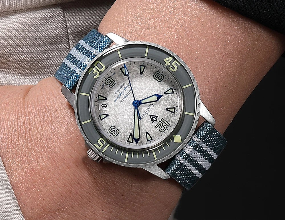 Cadisen Automatik Uhr Herren Armbanduhr Edelstahl 42mm Mineralglas 10bar Datum