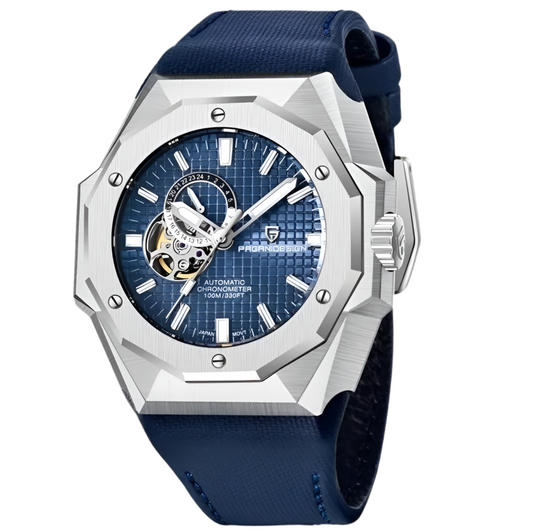 Pagani Design PD-YS010 Automatikuhr Herren Edelstahl 42mm Lederband Saphirglas