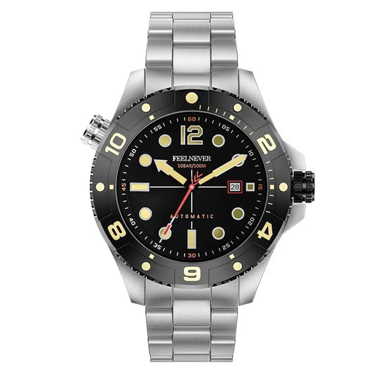 Feelnever Taucheruhr Automatik Edelstahl 45mm