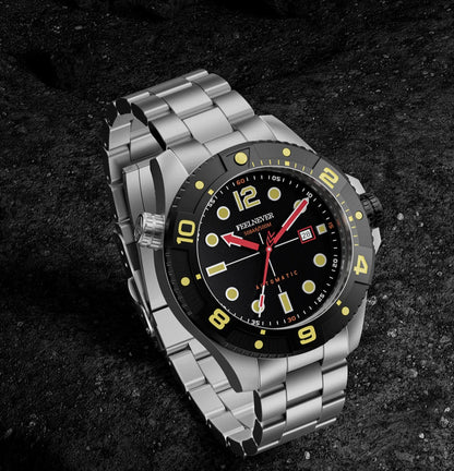 Feelnever Taucheruhr Automatik Edelstahl 45mm