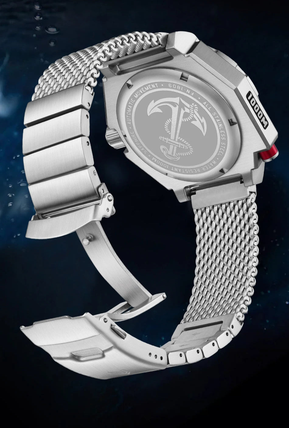 Feelnever Taucheruhr Automatik Edelstahl 45mm
