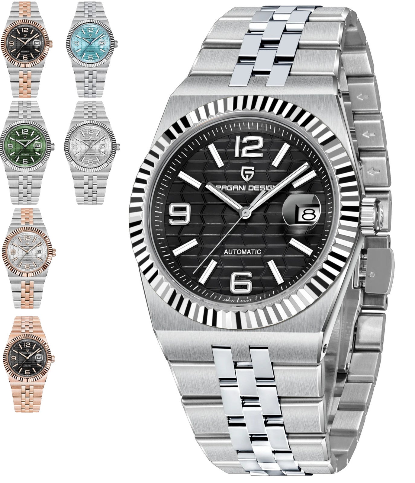 Pagani Design PD-YS027 Herren Automatik Armbanduhr Edelstahl Saphirglas 40mm