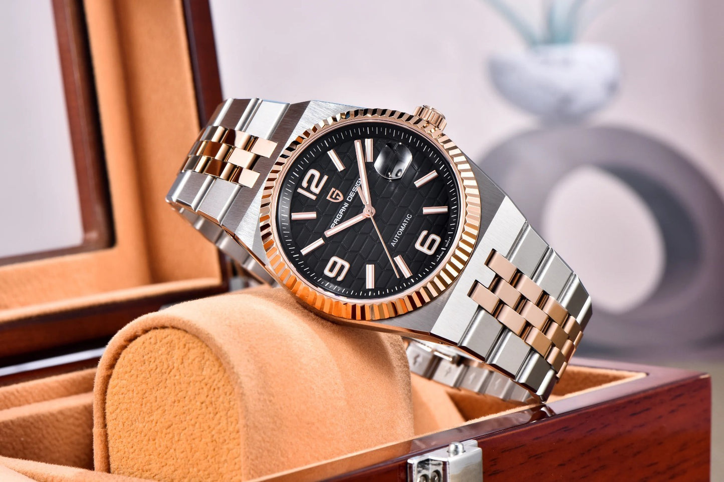 Pagani Design PD-YS027 Herren Automatik Armbanduhr Edelstahl Saphirglas 40mm