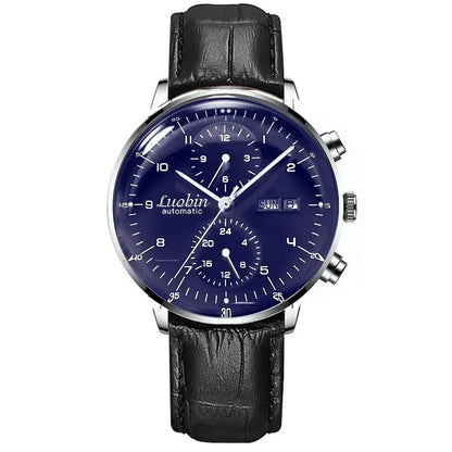 Luxus Herrenuhr Automatikuhr Armbanduhr Edelstahl Silber