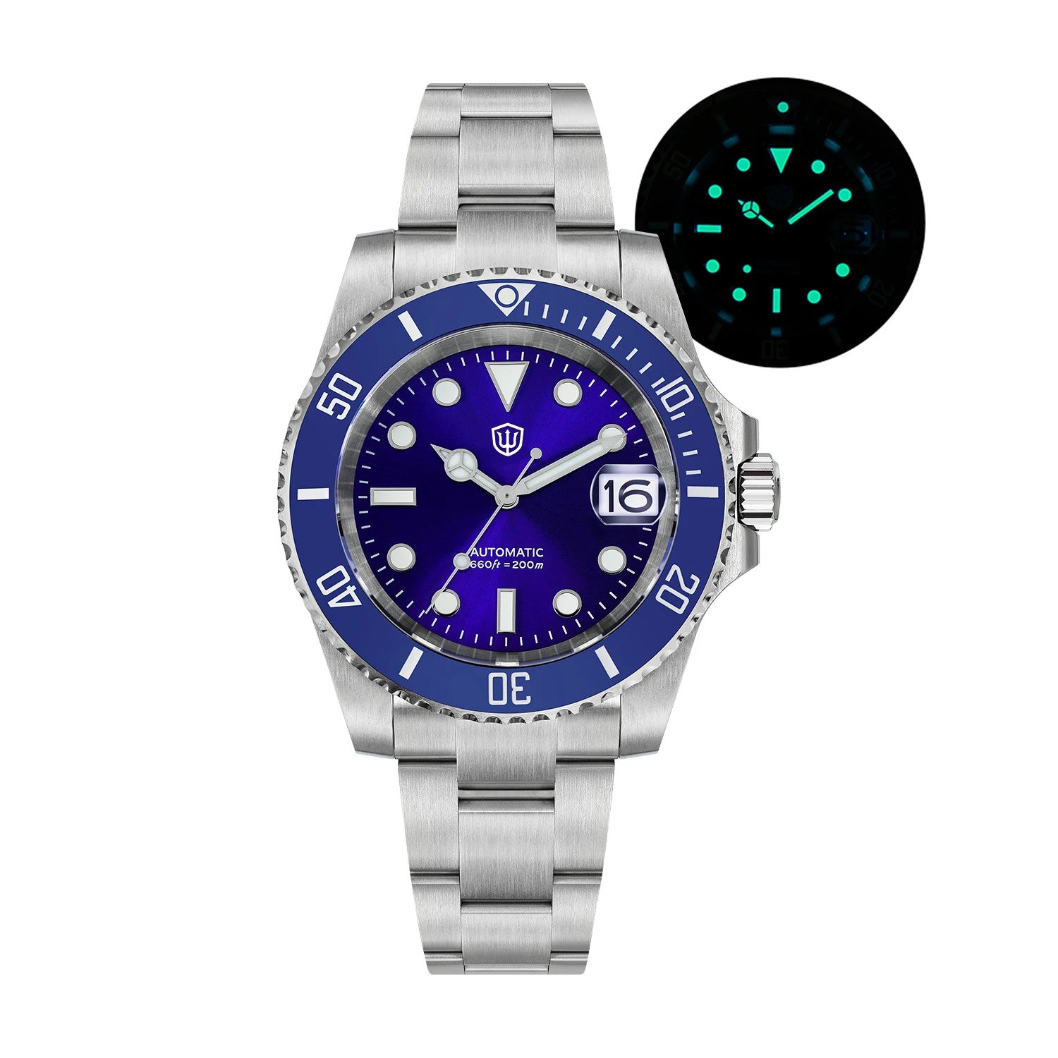 Watchdives WD5512 Automatik Uhr Herren Luxus Taucheruhr Edelstahl Saphirglas