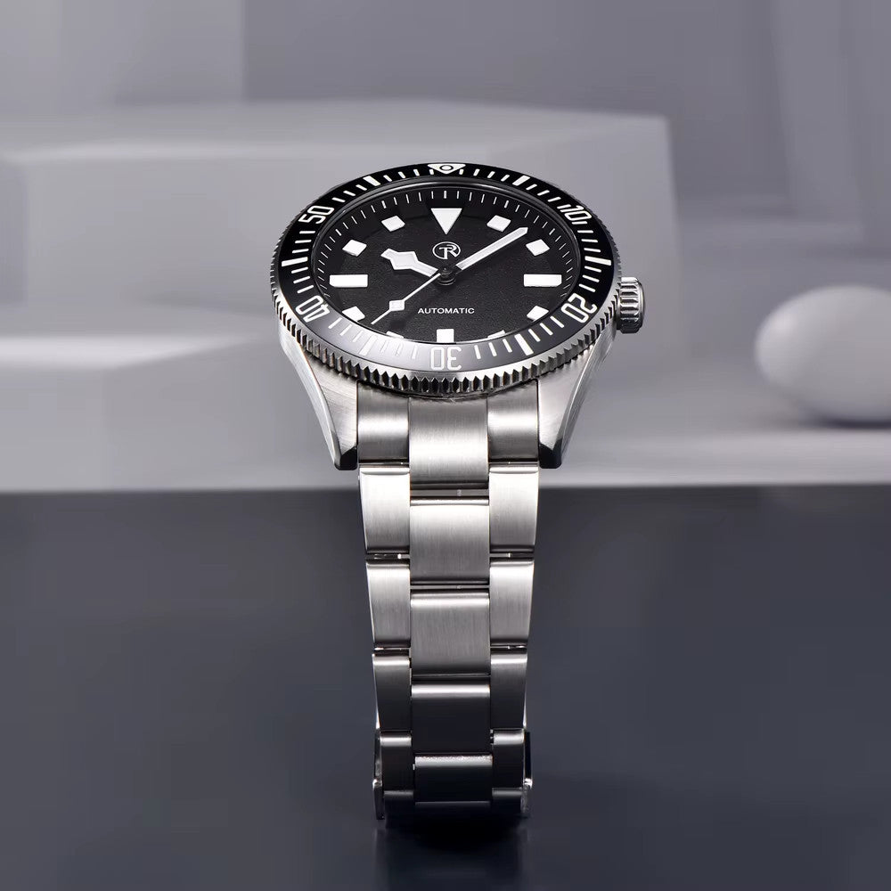 RollTimi Automatikuhr Seiko NH35 Edelstahl Saphirglas Datum 42mm