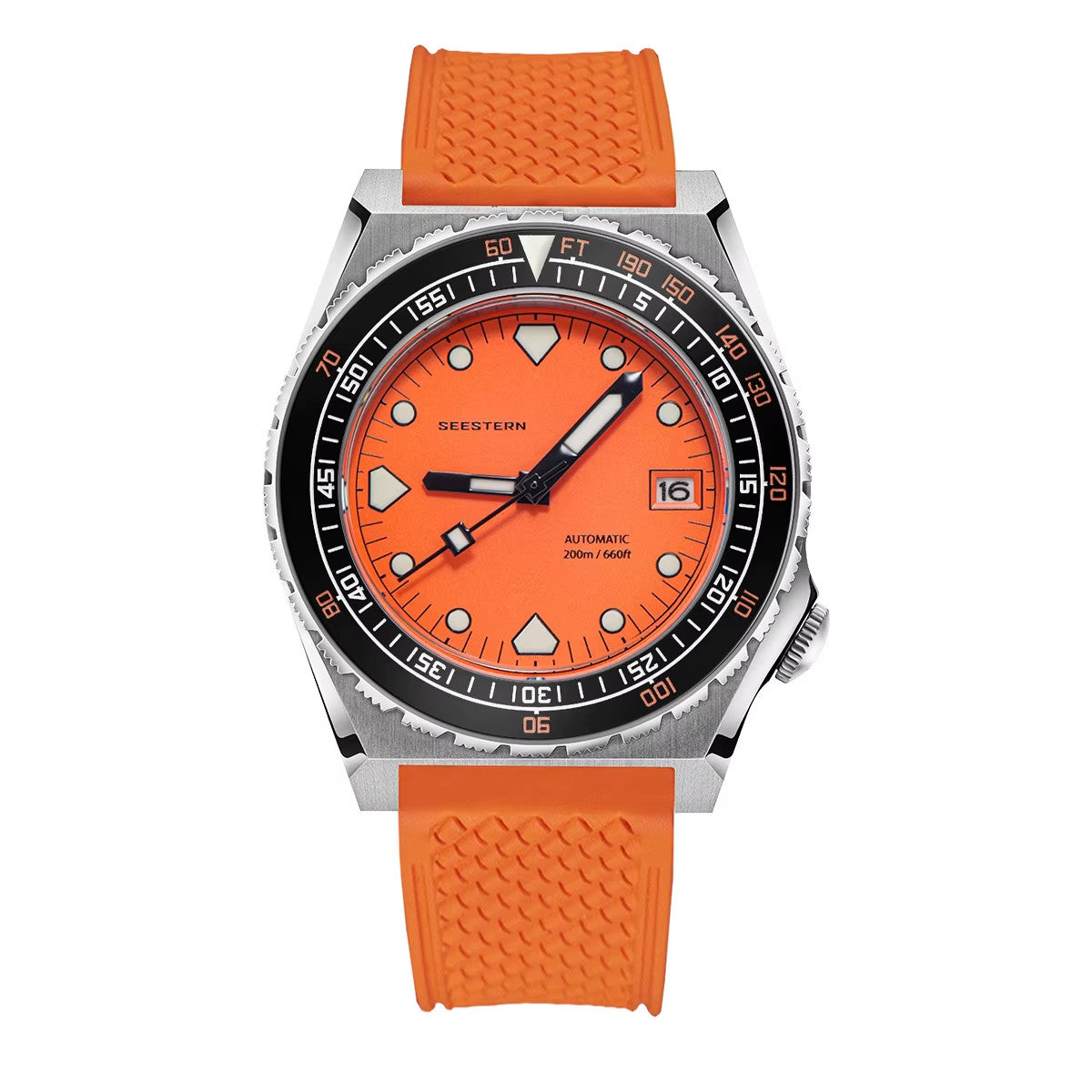 Seestern Taucher Uhr SUB600T Automatikuhr Saphirglas Edelstahl 200m Wasserdicht