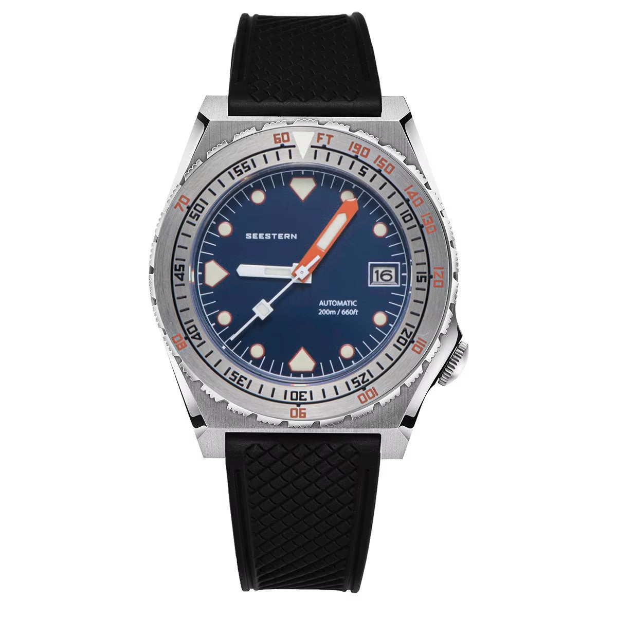 Seestern Taucher Uhr SUB600T Automatikuhr Saphirglas Edelstahl 200m Wasserdicht