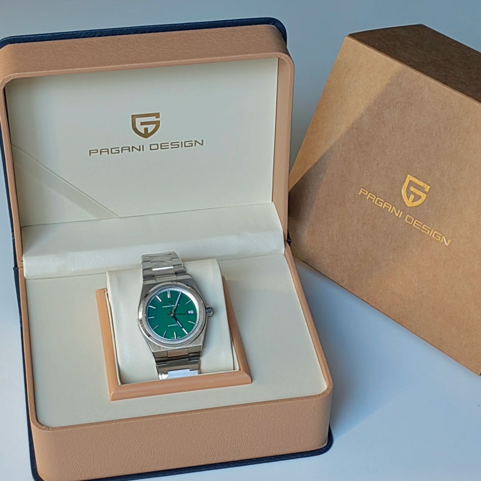 Pagani Design PD1753 Herren Automatikuhr Armbanduhr Saphirglas Edelstahl 38mm