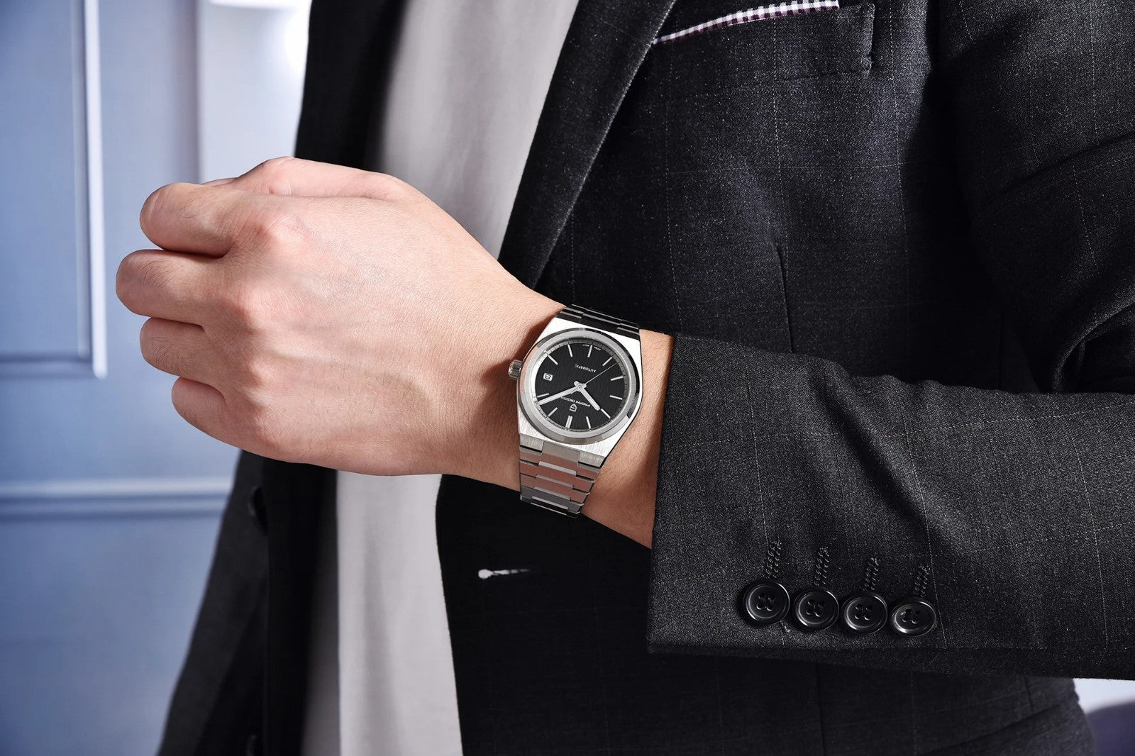 Pagani Design PD1753 Herren Automatikuhr Armbanduhr Saphirglas Edelstahl 38mm