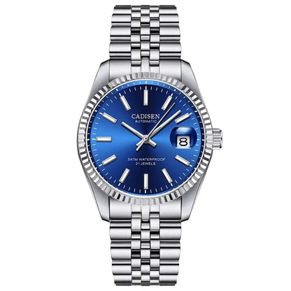Cadisen Automatik Uhr Herren Luxus  Armbanduhr 38mm Edelstahl Saphirglas 5bar
