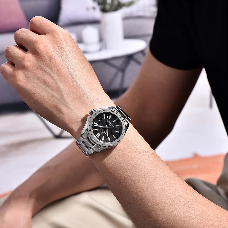 Pagani Design PD-1792 GMT Automatikuhr Herren Edelstahl 39mm Saphirglas