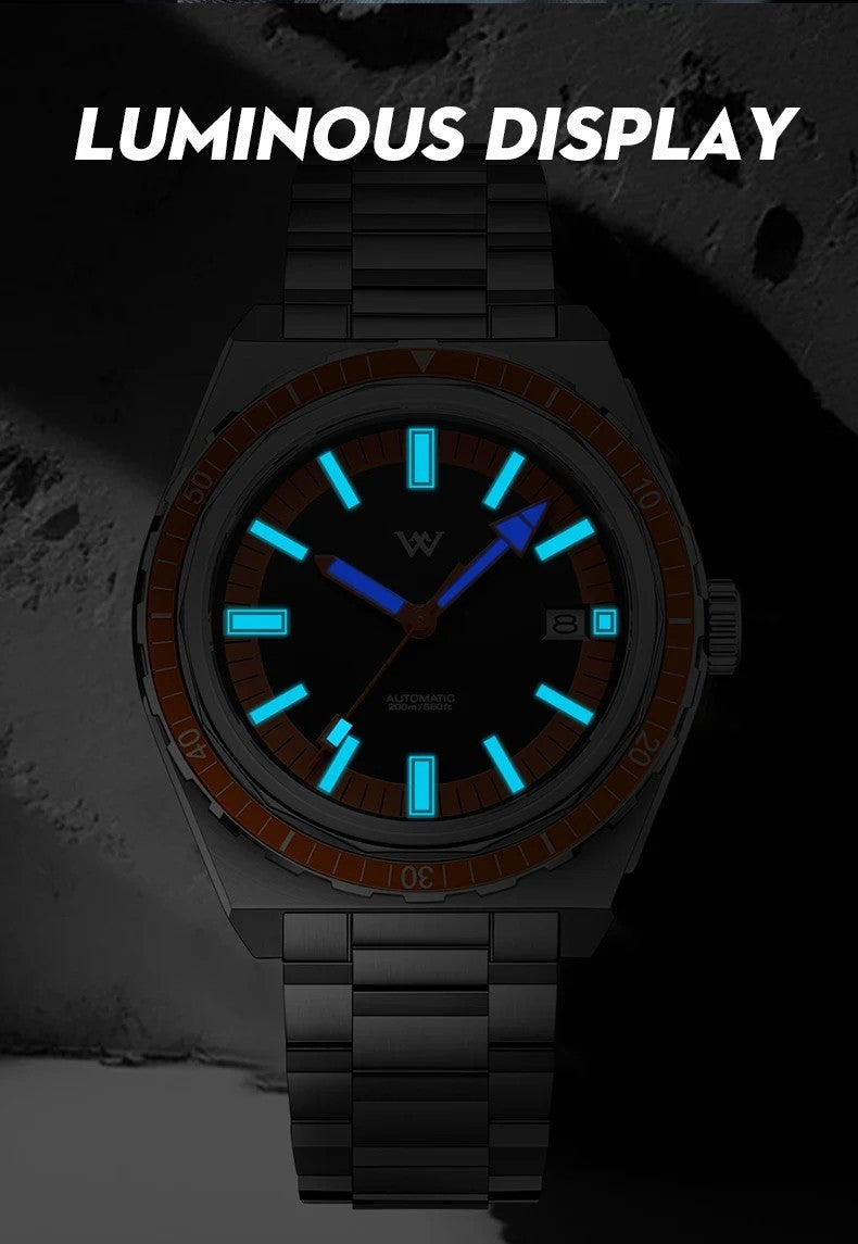 Welly Merck Luxus Herren Automatikuhr Armbanduhr 41mm Saphirglas Edelstahl