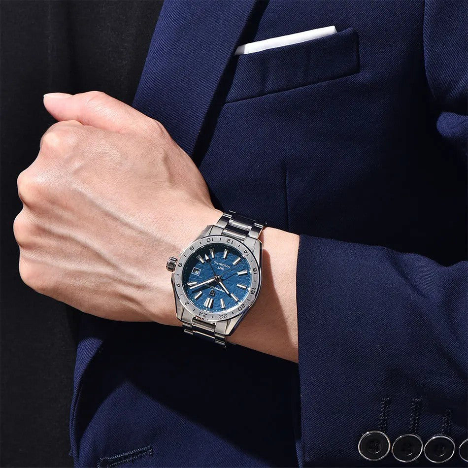 Pagani Design PD-1792 GMT Automatikuhr Herren Edelstahl 39mm Saphirglas