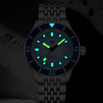 Welly Merck Luxus Herren Automatikuhr Armbanduhr 41mm Saphirglas Edelstahl