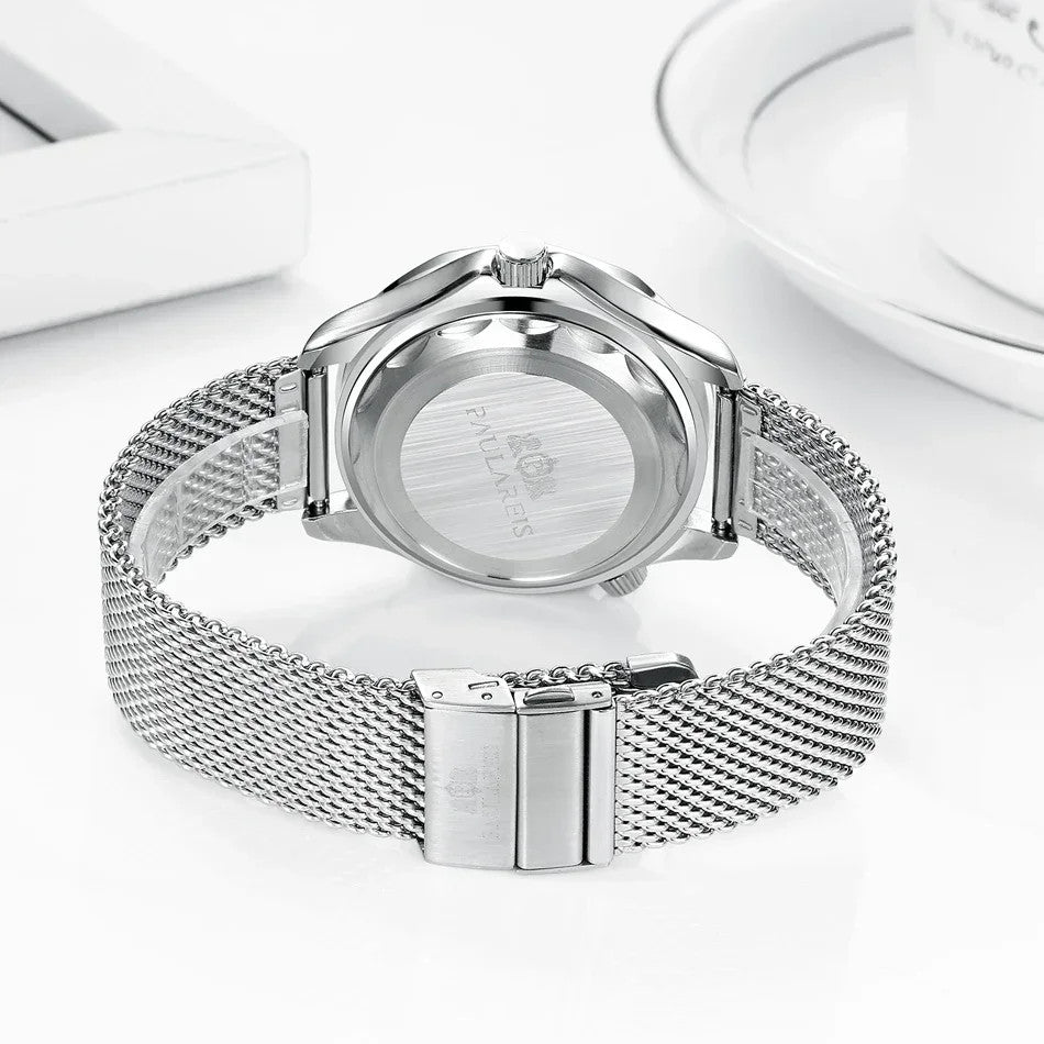 Paulareis Automatikuhr Armbanduhr Herren Edelstahl Herrenuhr Taucheruhr