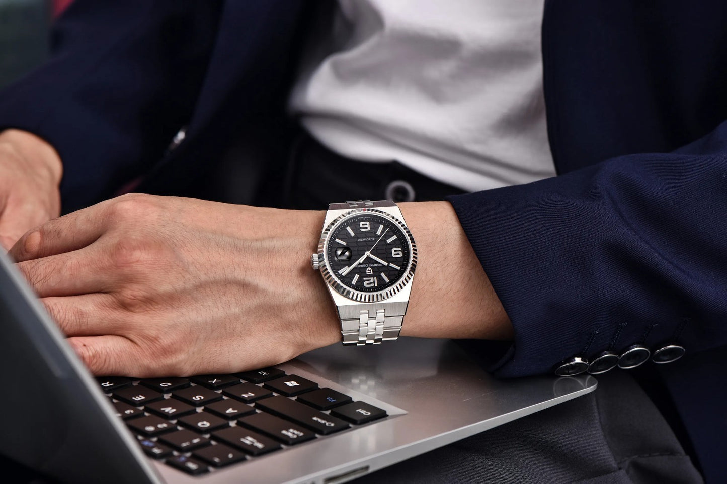 Pagani Design PD-YS027 Herren Automatik Armbanduhr Edelstahl Saphirglas 40mm