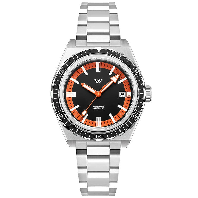 Welly Merck Luxus Herren Automatikuhr Armbanduhr 41mm Saphirglas Edelstahl