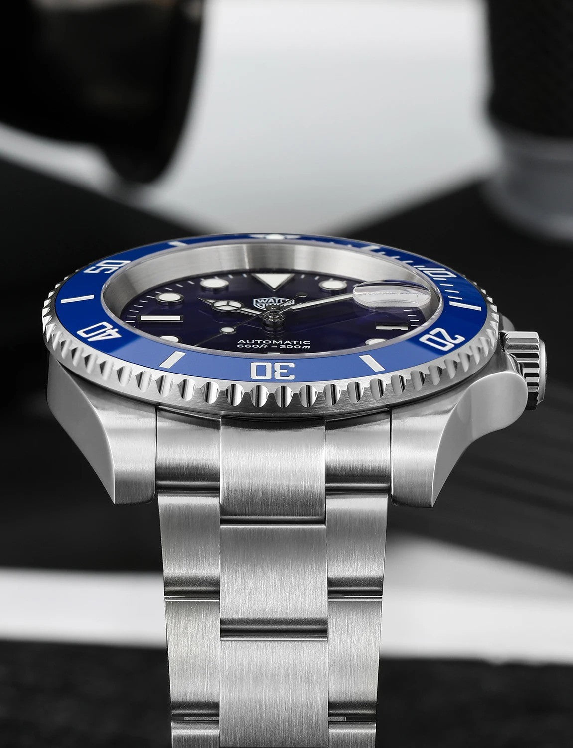 Watchdives WD5512 Automatik Uhr Herren Luxus Taucheruhr Edelstahl Saphirglas
