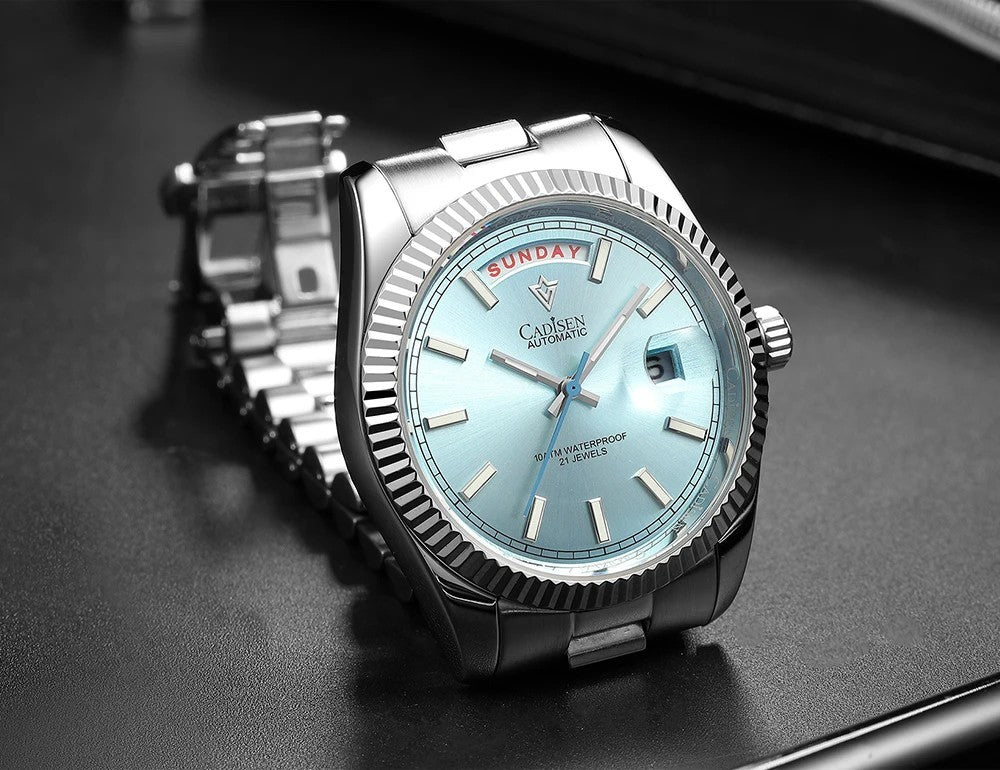 Cadisen DD40 Luxus Automatikuhr Herren Armbanduhr 40mm Edelstahl Saphirglas