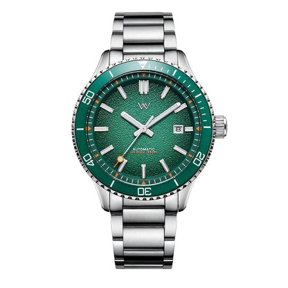 Welly Merck Herren Automatikuhr Armbanduhr 42mm Saphirglas Edelstahl