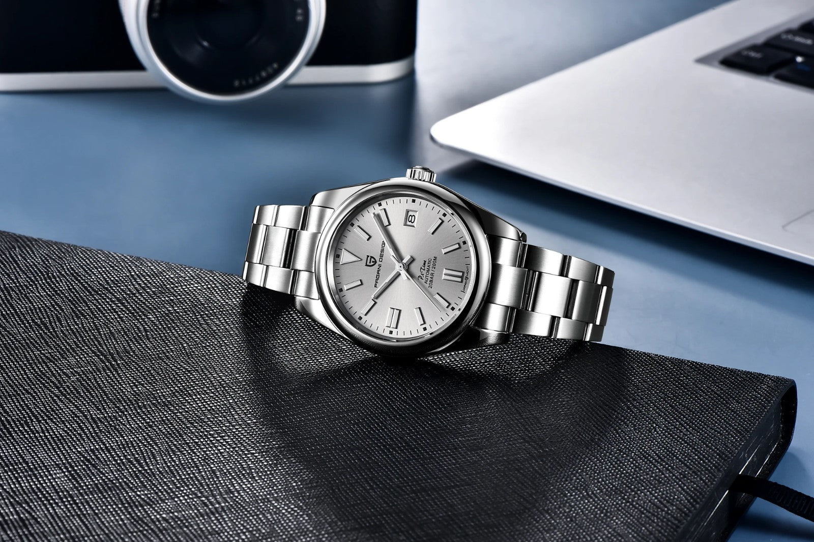 Pagani Design PD-1690 Automatikuhr Herren Edelstahl mit Datum 39 mm Seiko NH35