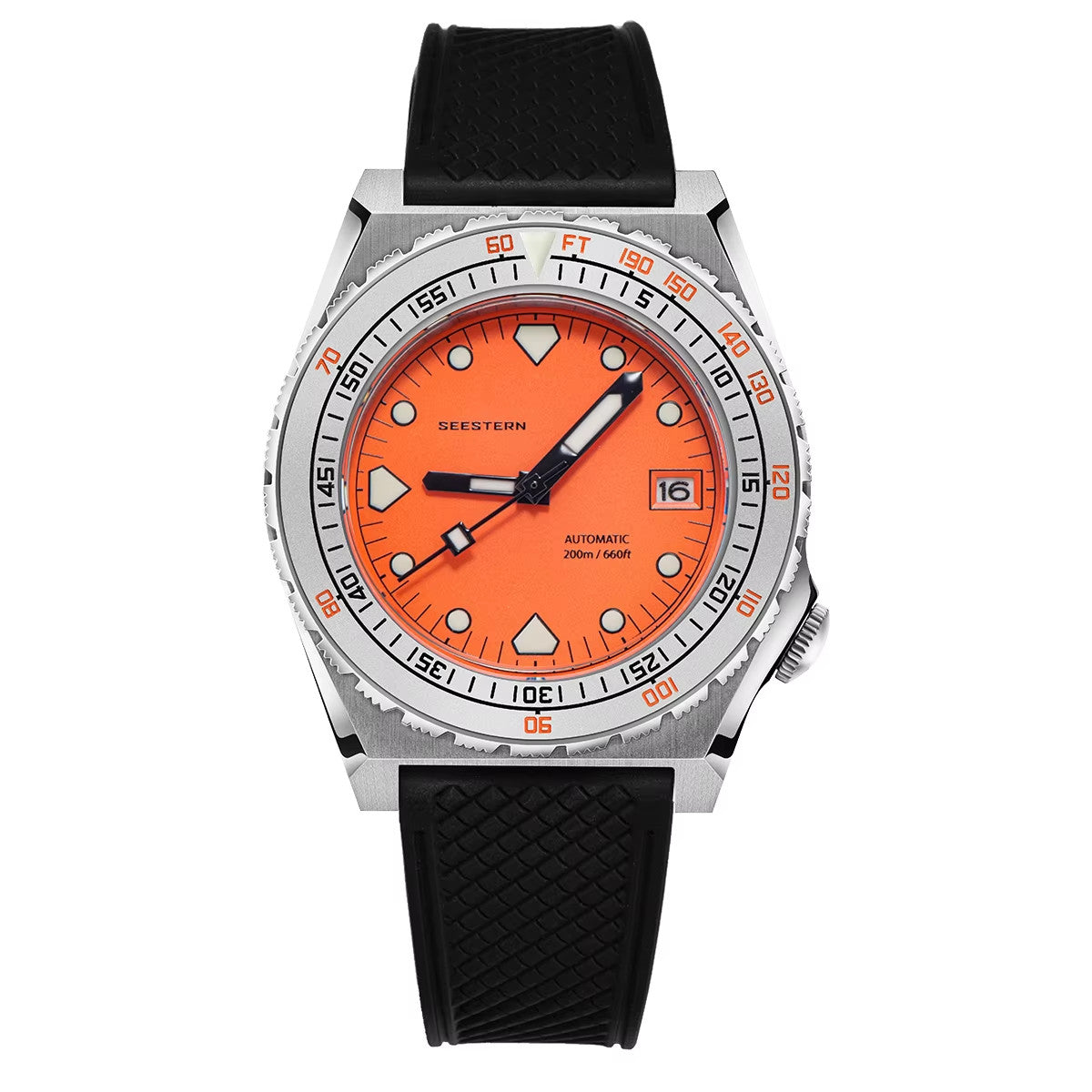 Seestern Taucher Uhr SUB600T Automatikuhr Saphirglas Edelstahl 200m Wasserdicht