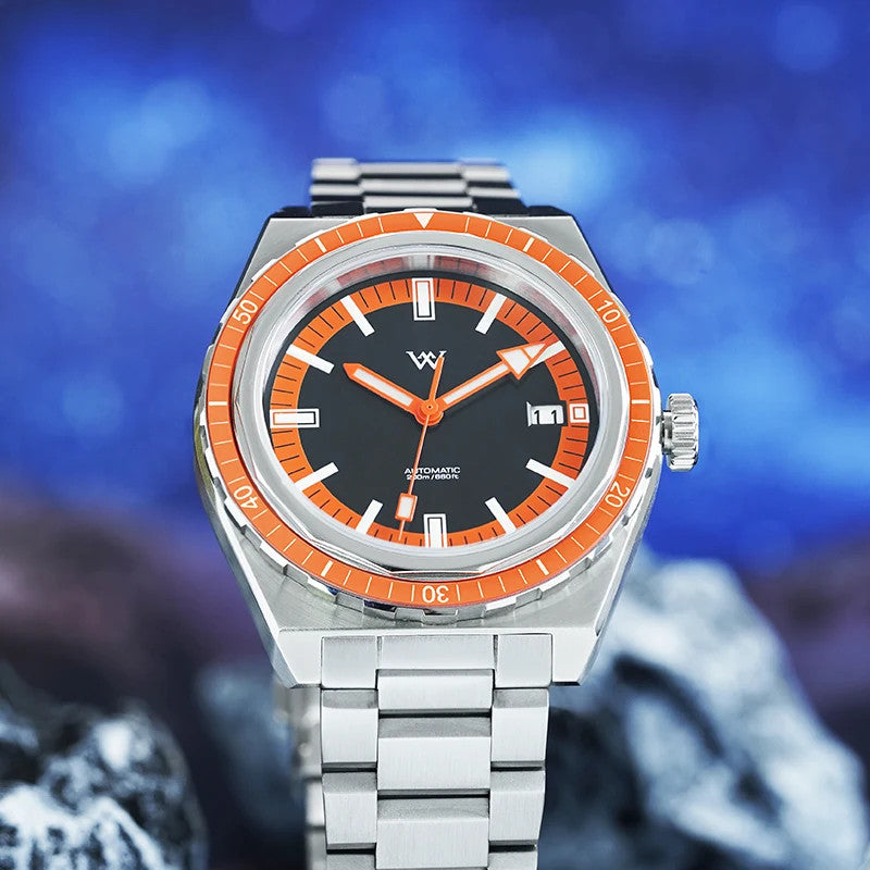Welly Merck Luxus Herren Automatikuhr Armbanduhr 41mm Saphirglas Edelstahl