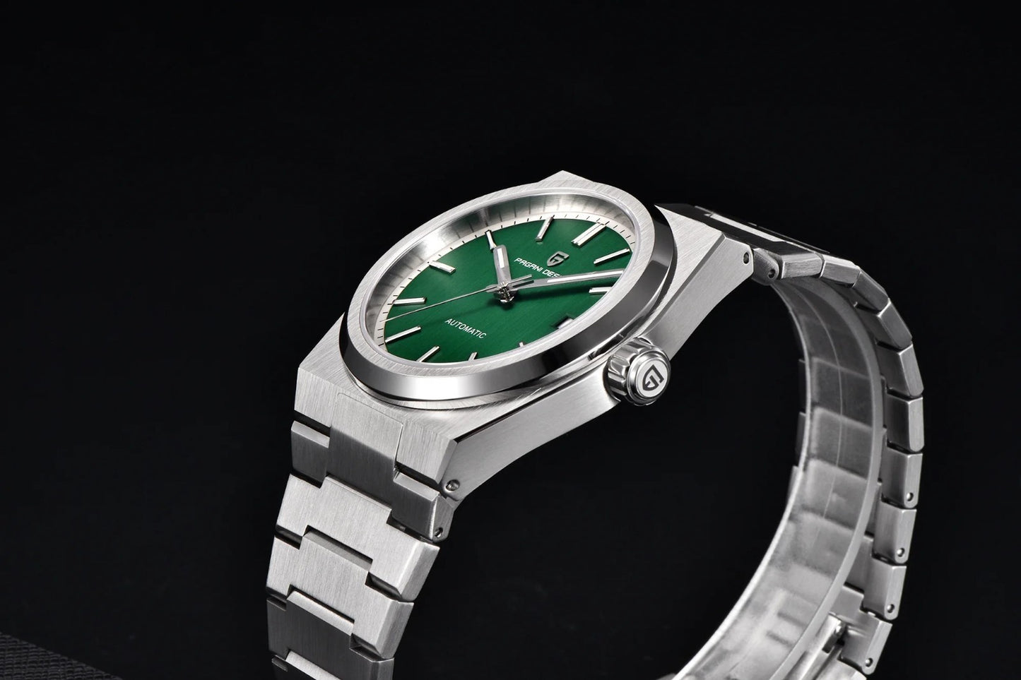 Pagani Design PD1753 Herren Automatikuhr Armbanduhr Saphirglas Edelstahl 38mm