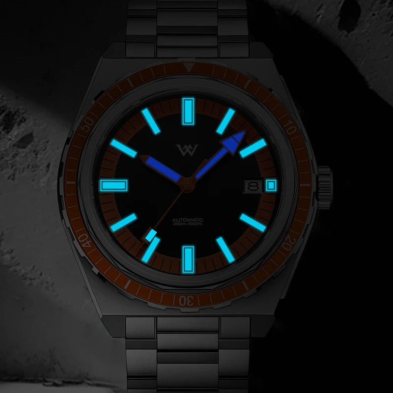 Welly Merck Luxus Herren Automatikuhr Armbanduhr 41mm Saphirglas Edelstahl