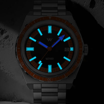 Welly Merck Luxus Herren Automatikuhr Armbanduhr 41mm Saphirglas Edelstahl