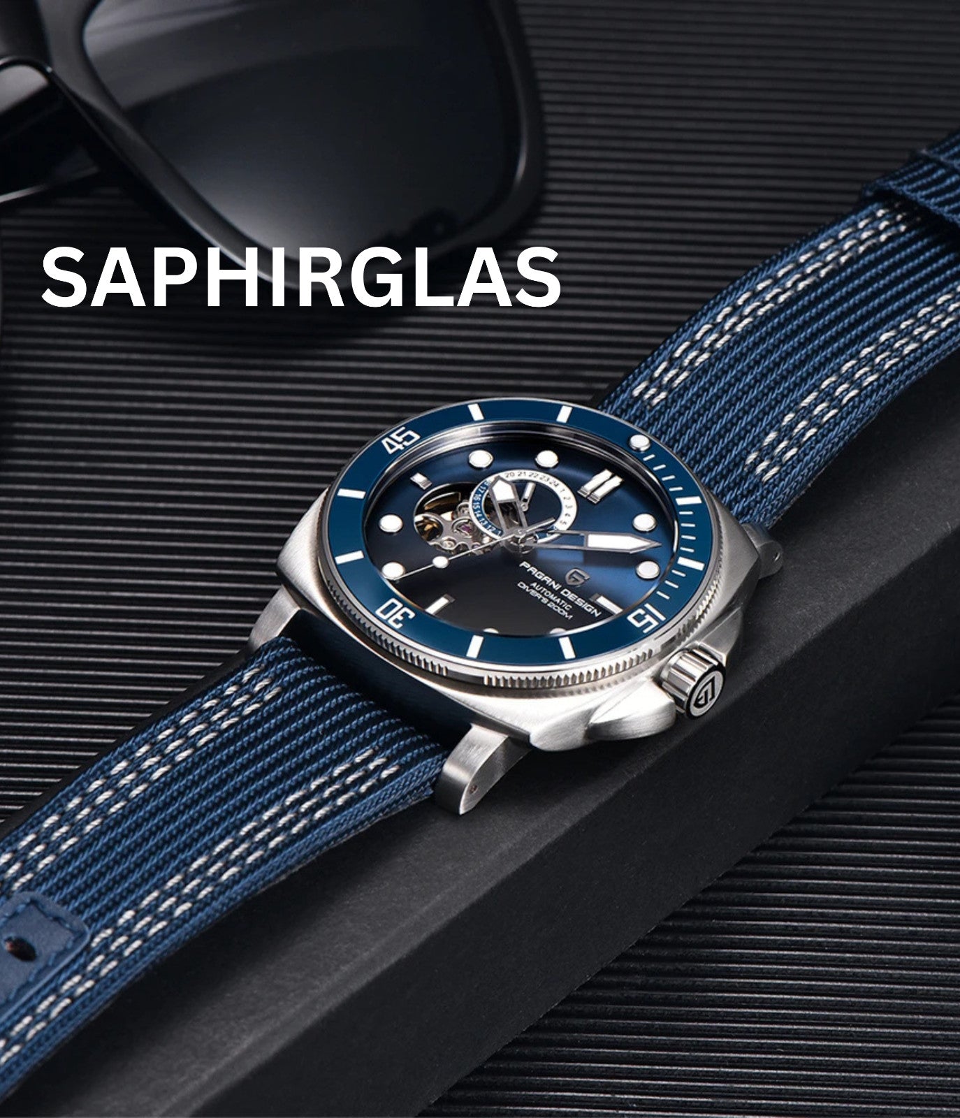 Pagani Design PD-1736 Automatikuhr Herren Edelstahl Saphirglas NH39 43 mm Luxus