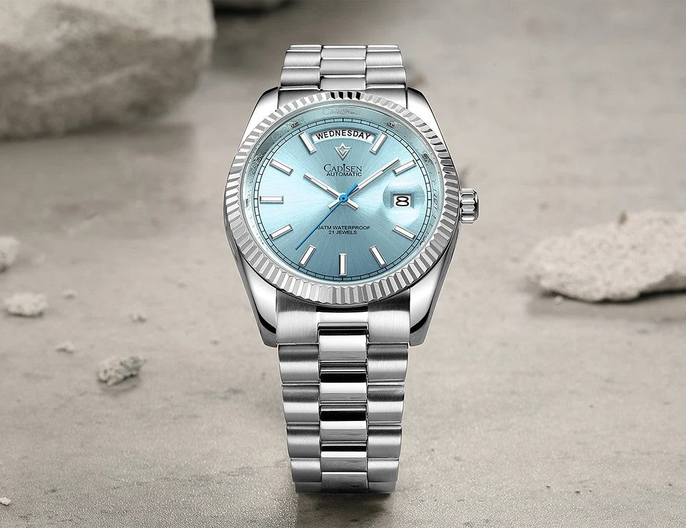 Cadisen DD40 Luxus Automatikuhr Herren Armbanduhr 40mm Edelstahl Saphirglas