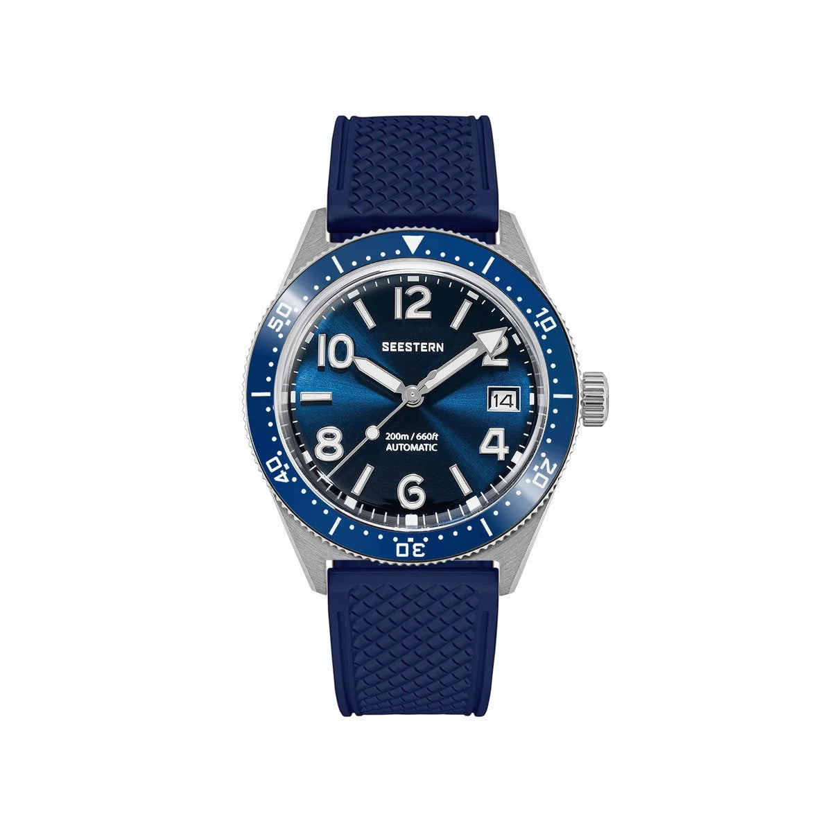 Seestern S434-2 Herren Automatikuhr Armbanduhr Edelstahl Saphirglas 39mm