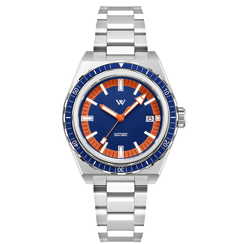 Welly Merck Luxus Herren Automatikuhr Armbanduhr 41mm Saphirglas Edelstahl