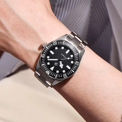 RollTimi Automatikuhr Seiko NH35 Edelstahl Saphirglas Datum 42mm