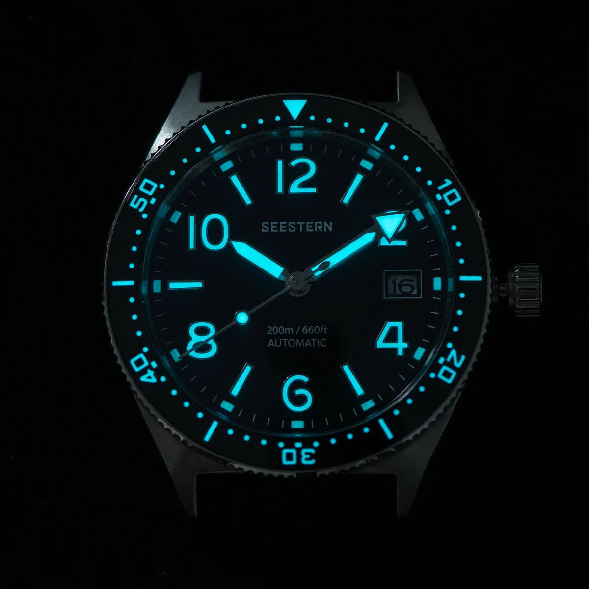 Seestern S434-2 Herren Automatikuhr Armbanduhr Edelstahl Saphirglas 39mm