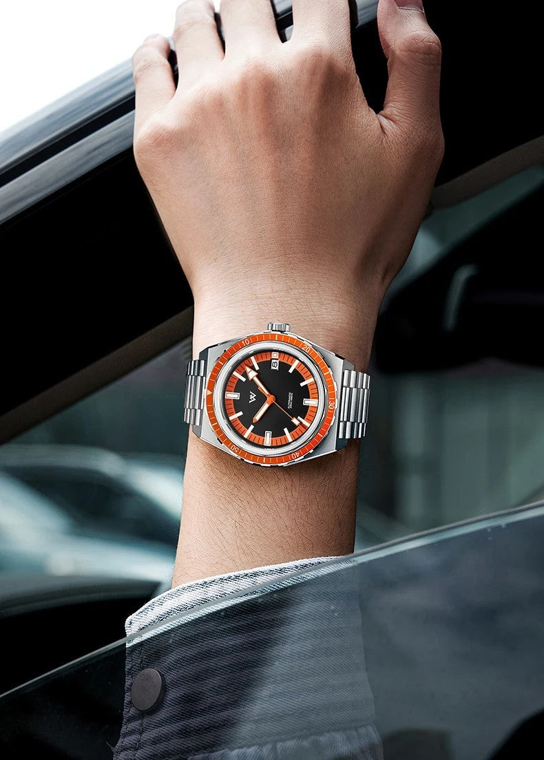 Welly Merck Luxus Herren Automatikuhr Armbanduhr 41mm Saphirglas Edelstahl