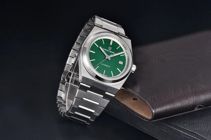 Pagani Design PD1753 Herren Automatikuhr Armbanduhr Saphirglas Edelstahl 38mm