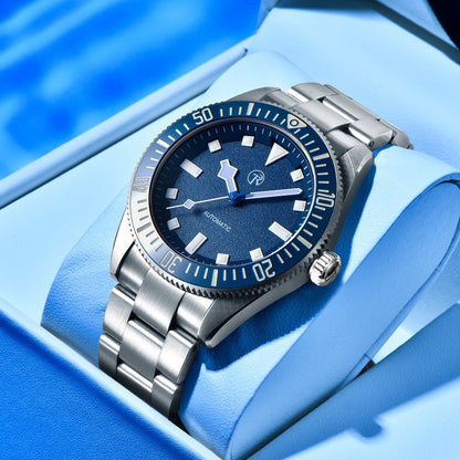 RollTimi Automatikuhr Seiko NH35 Edelstahl Saphirglas Datum 42mm