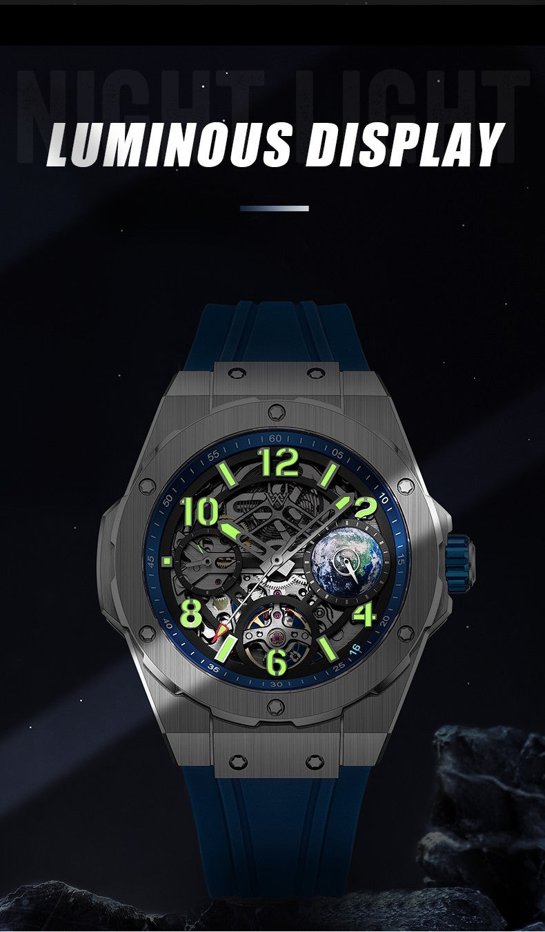 Welly Merck Herren Automatikuhr Armbanduhr 42mm Saphirglas Edelstahl 5BAR
