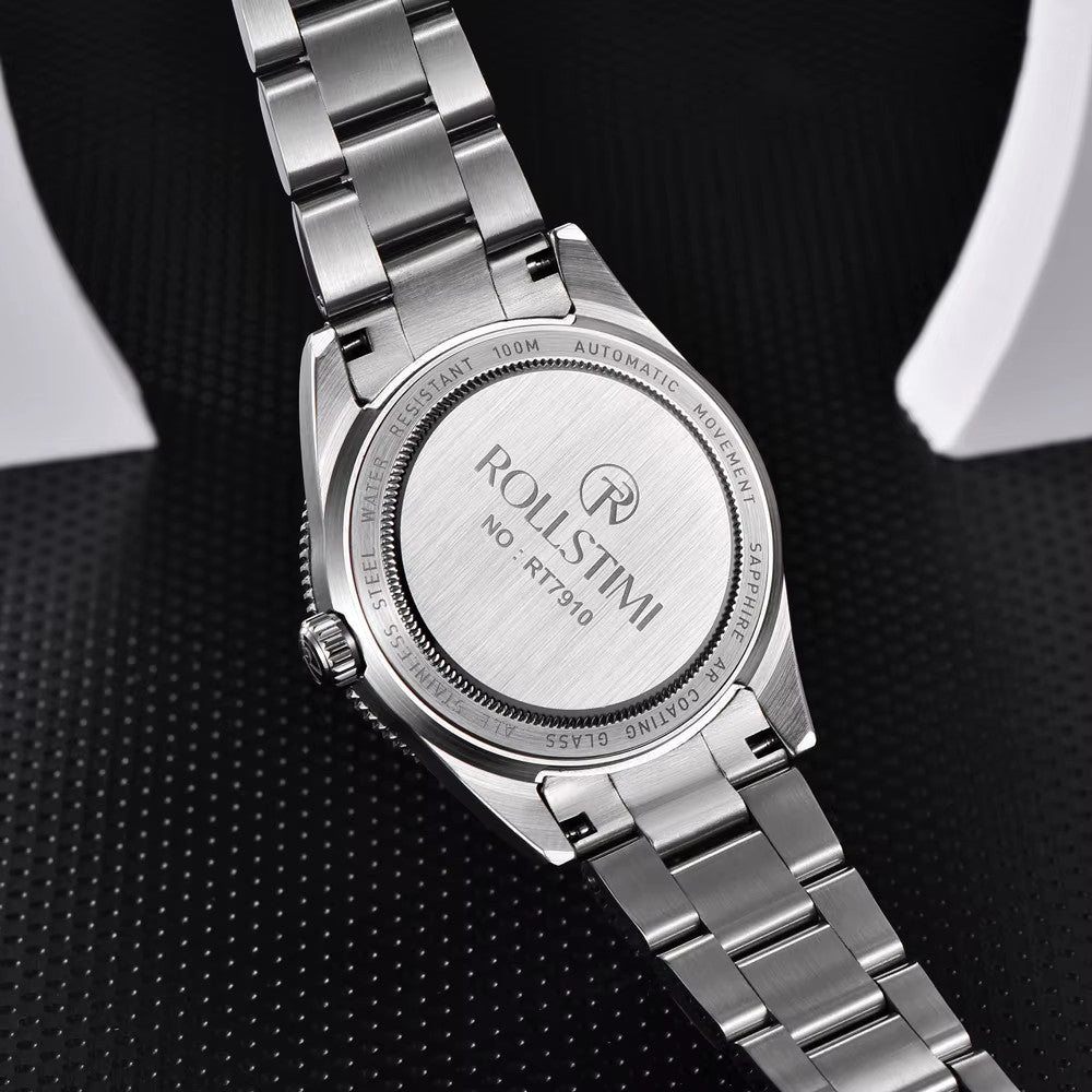 RollTimi Automatikuhr Seiko NH35 Edelstahl Saphirglas Datum 42mm