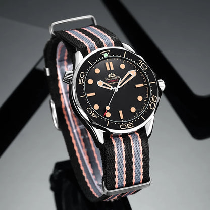 Paulareis Automatikuhr Armbanduhr Herren Edelstahl Herrenuhr Taucheruhr
