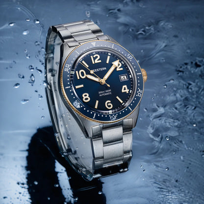 Seestern S434-2 Herren Automatikuhr Armbanduhr Edelstahl Saphirglas 39mm