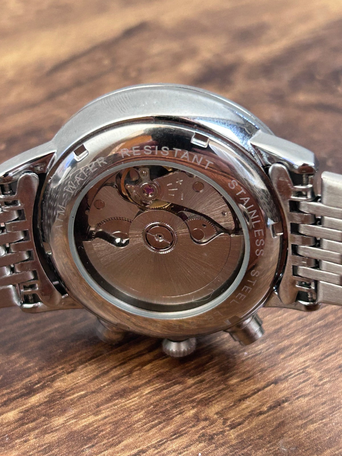 Luxus Herrenuhr Automatikuhr Armbanduhr Edelstahl Silber