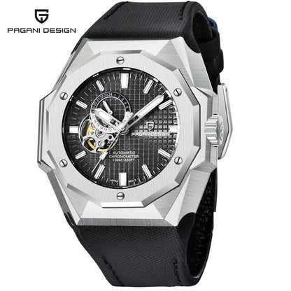 Pagani Design PD-YS010 Automatikuhr Herren Edelstahl 42mm Lederband Saphirglas