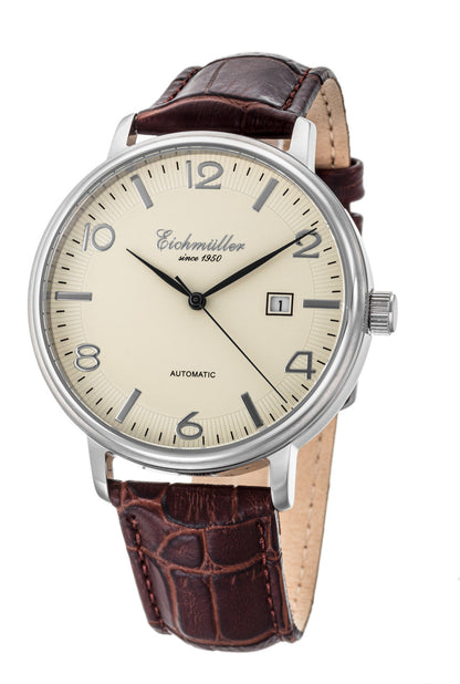 Eichmüller RE7021 Herren Automatikuhr Armbanduhr Miyota Mineralglas Braun 42 mm