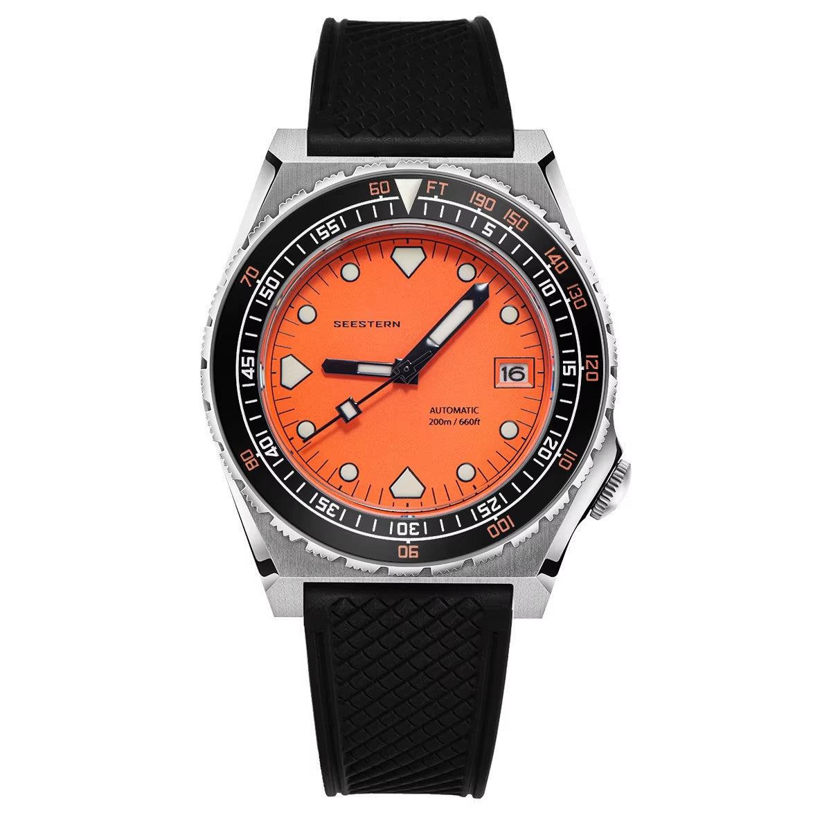 Seestern Taucher Uhr SUB600T Automatikuhr Saphirglas Edelstahl 200m Wasserdicht