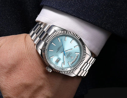 Cadisen DD40 Luxus Automatikuhr Herren Armbanduhr 40mm Edelstahl Saphirglas