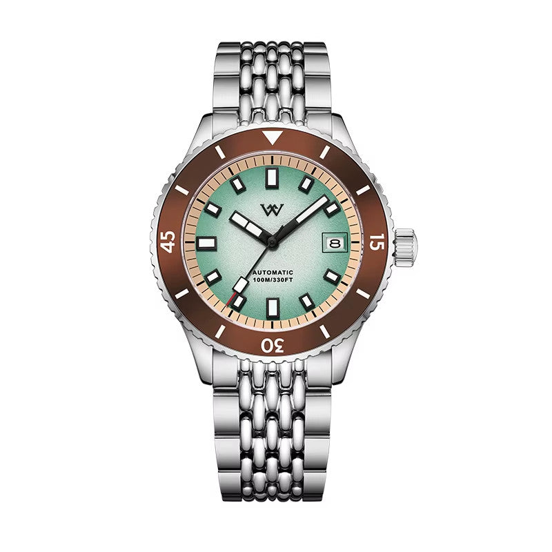 Welly Merck Luxus Herren Automatikuhr Armbanduhr 41mm Saphirglas Edelstahl